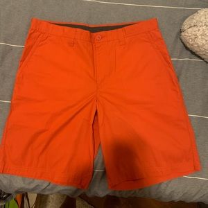 Columbia shorts orange 34 and 36